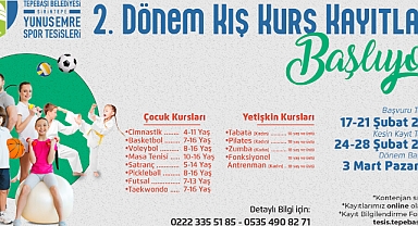 Tepebaşı Belediyesi 2. Dönem Kış Kursları İçin Kayıtlar Başlıyor