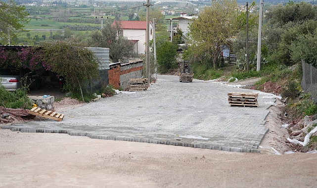 Dalaman Belediye Başkanı Sezer Durmuş, Şerefler Mahallesi'ndeki Parke Taşı Çalışmalarını İnceledi