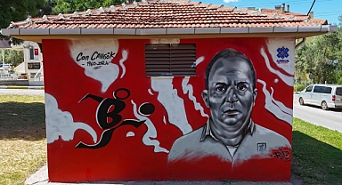 Altıeylül Belediyesi’nden Anlamlı Anı Projesi: Can Cangök’ün Hatırası Grafitiyle Yaşatılıyor