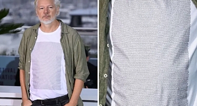 Julian Assange, Cannes'da Gazze'de Öldürülen Çocukların İsimlerinin Yazılı Olduğu Tişörtle Protesto Gerçekleştirdi