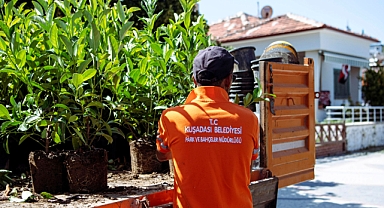 Kuşadası Kadınlar Denizi Sahilinde Peyzaj ve Çevre Düzenleme Çalışmaları Başladı